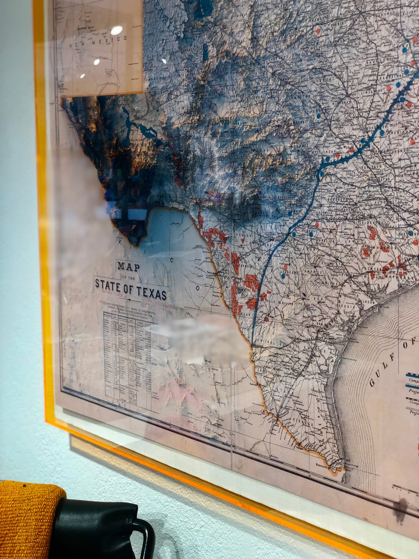 1887 State of Texas Map Print