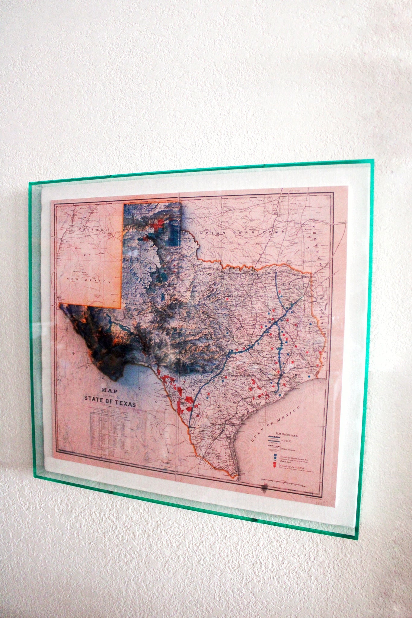 1887 State of Texas Map Print