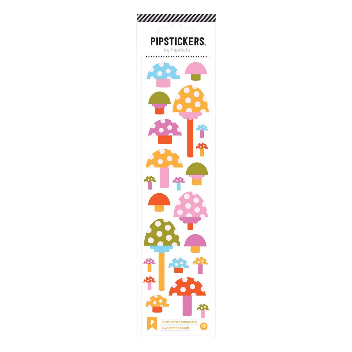 Fuzzy Dotted Mushroom Stickers