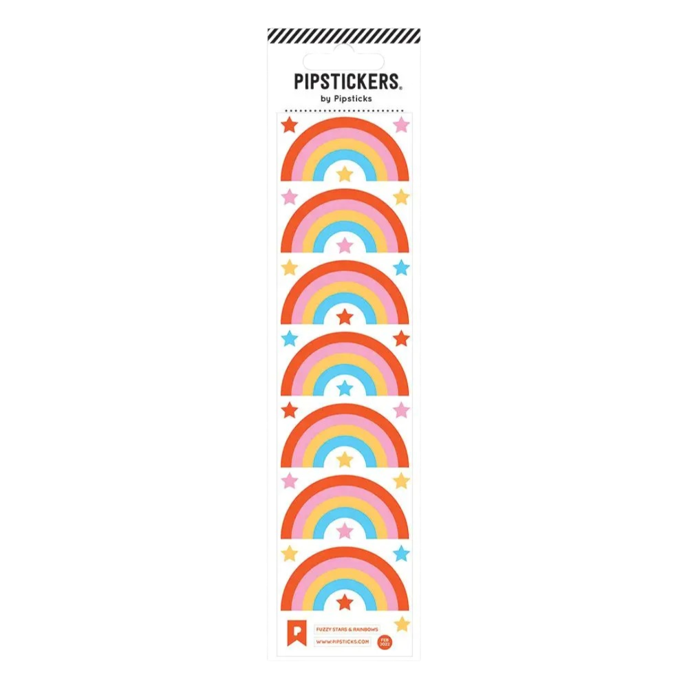 Fuzzy Stars & Rainbows Stickers