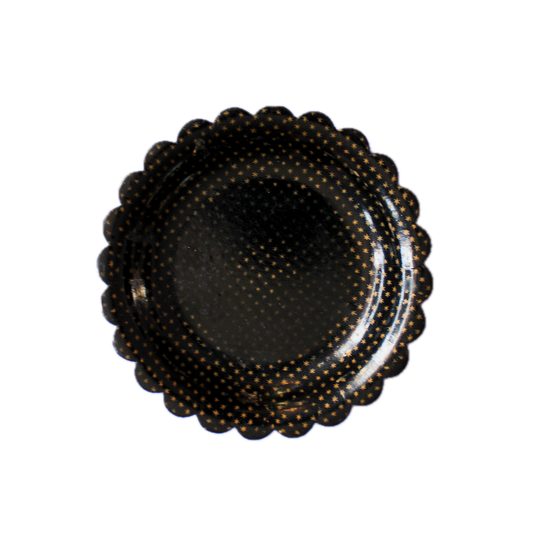 Black Scalloped Ashtray