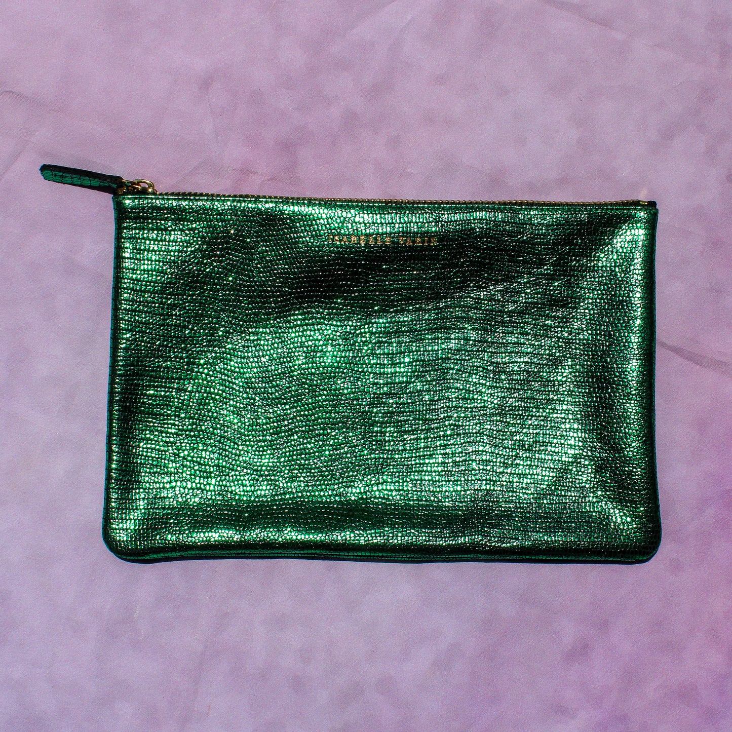 Shimmer Leather Pouch - Medium