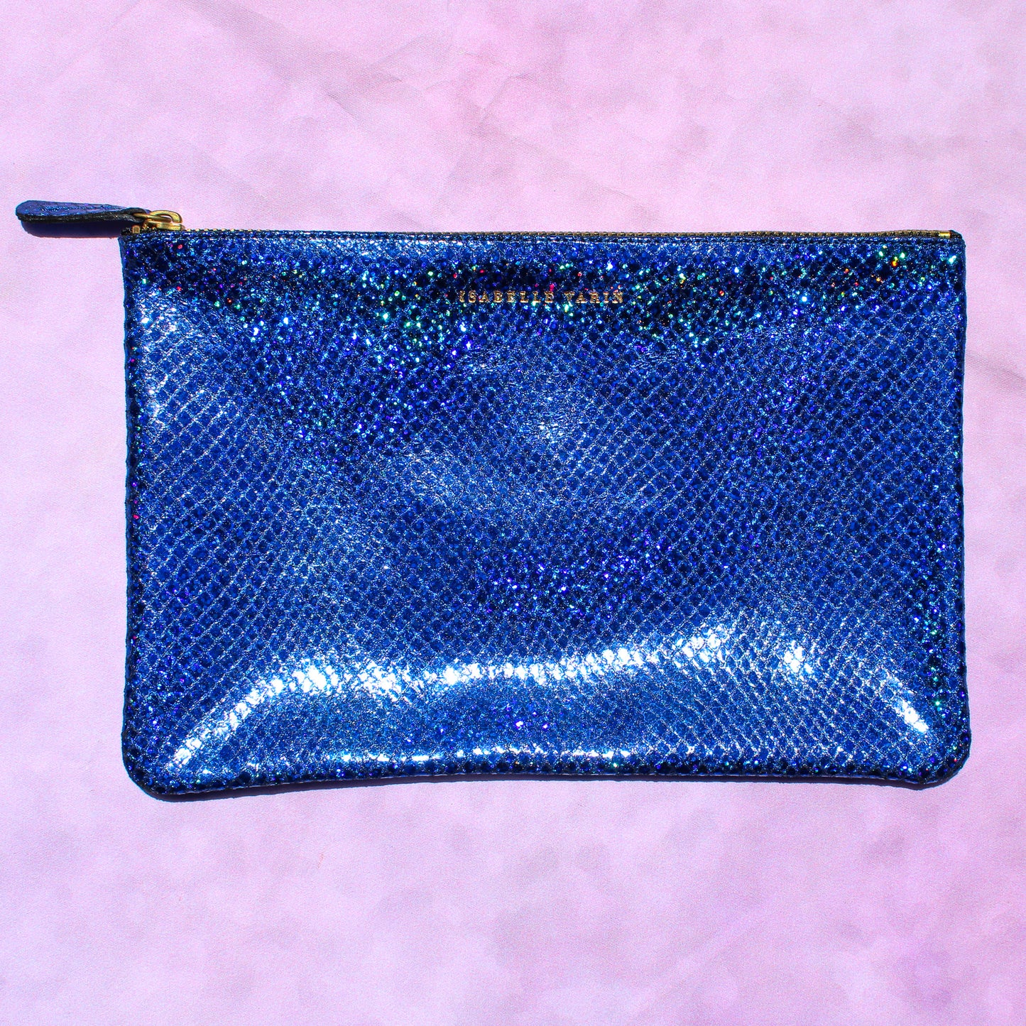 Shimmer Leather Pouch - Medium