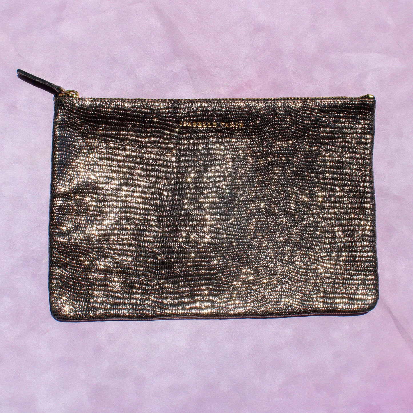 Shimmer Leather Pouch - Medium