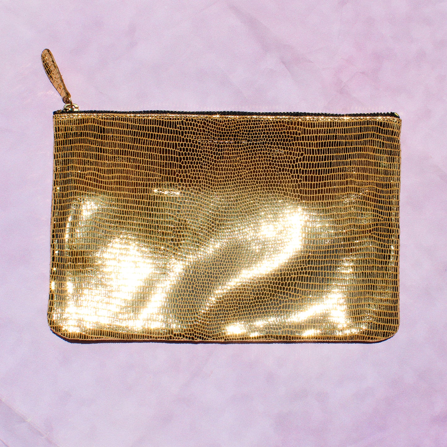 Shimmer Leather Pouch - Medium