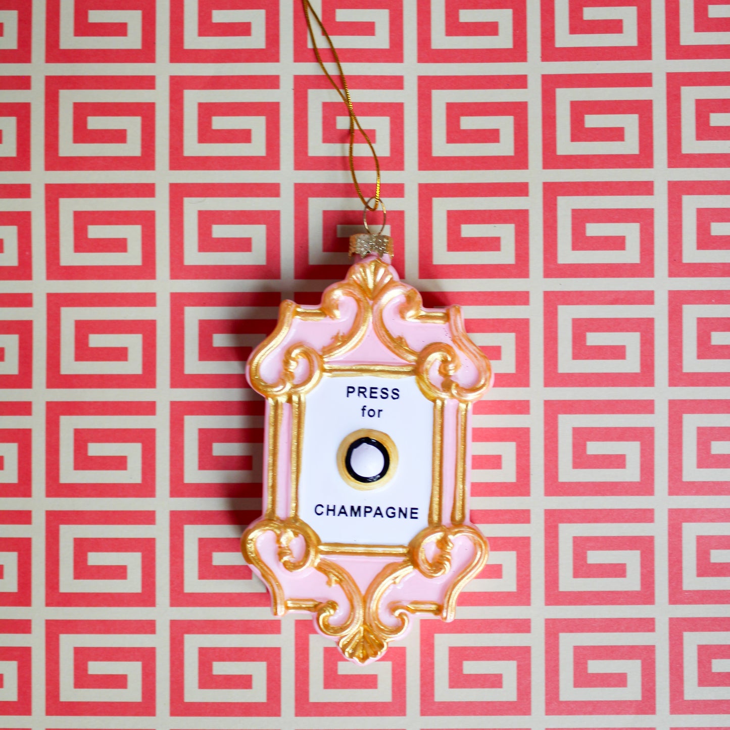 Champagne Button Ornament