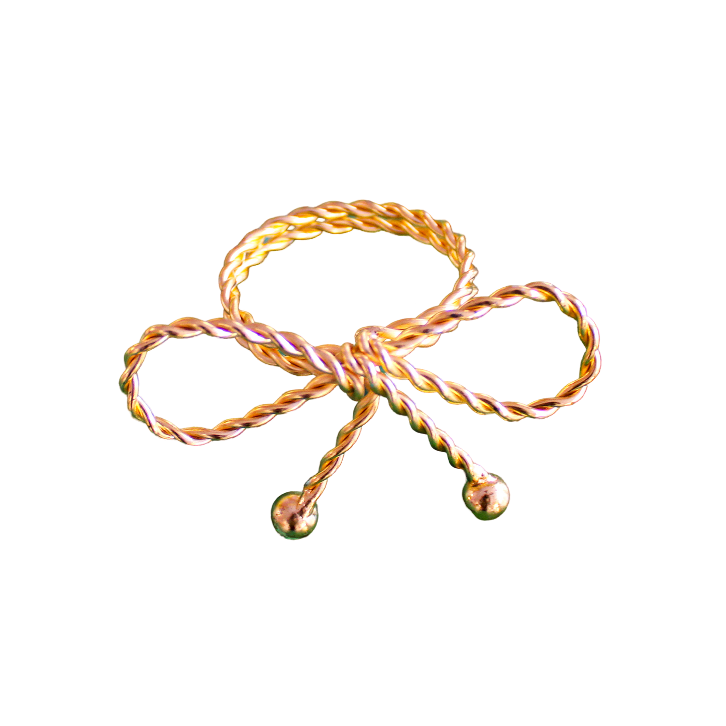 Gold Bow Napkin Rings - Set of 4