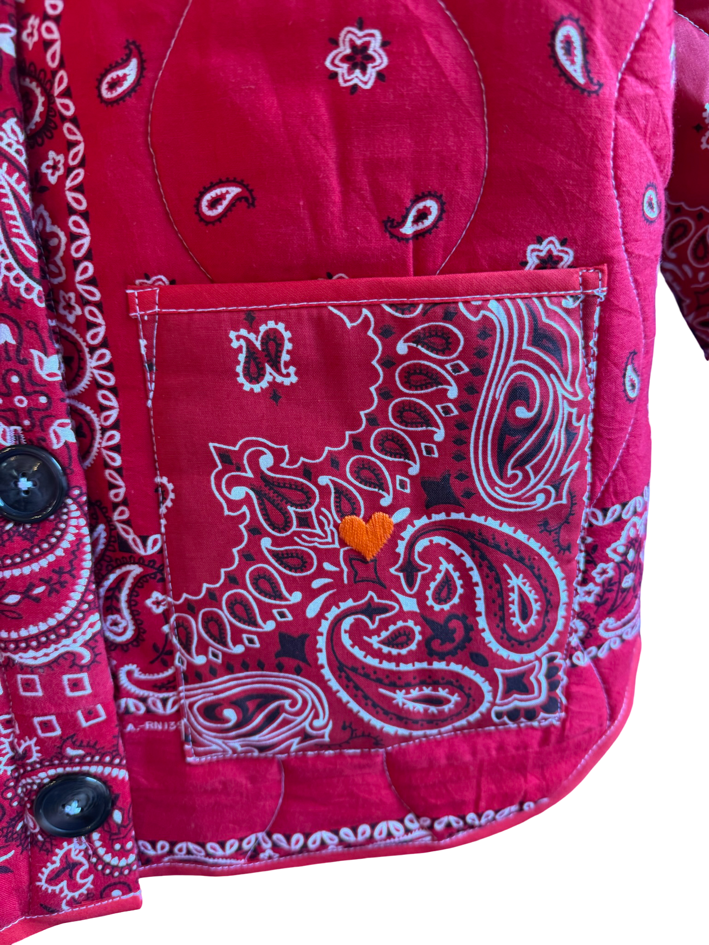 One of a Kind Quilted Bandana Jacket - Red No. 201 (Kiss)