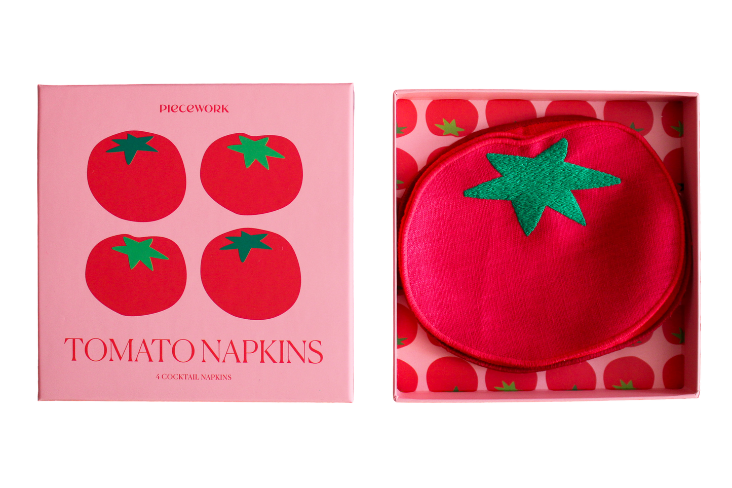 Tomato Cocktail Napkins - Set of 4