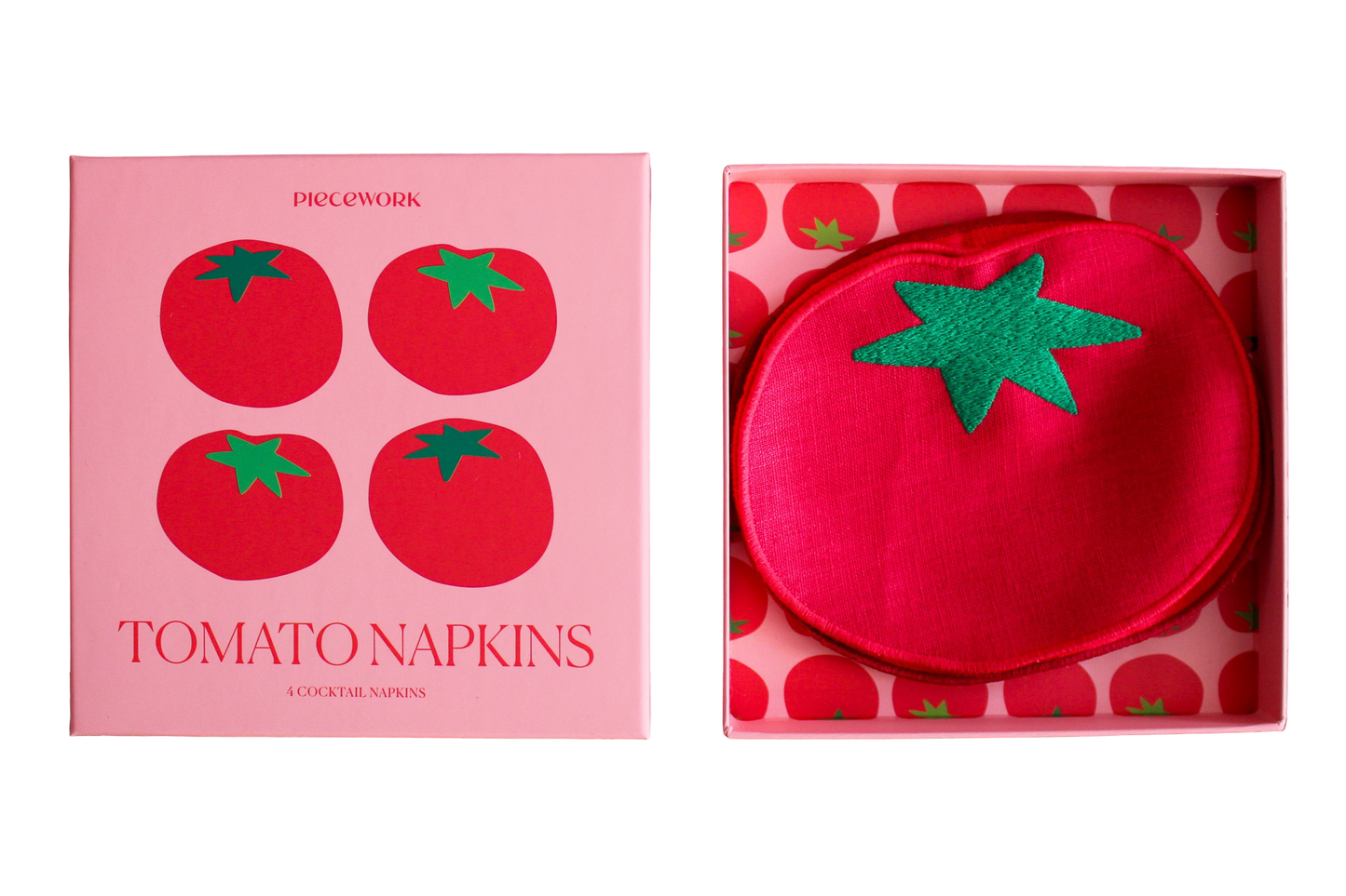 Tomato Cocktail Napkins - Set of 4