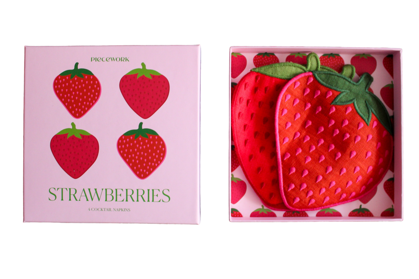 Strawberry Cocktail Napkins - Set Of 4