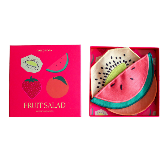 Fruit Salad Cocktail Napkins - Set Of 4