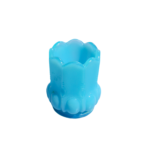 Blue Opaline Glass Tooth Pick Holder