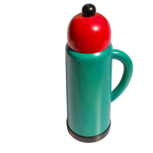 Manzoni Pietro Vintage Italian Multi Color Wooden Thermos