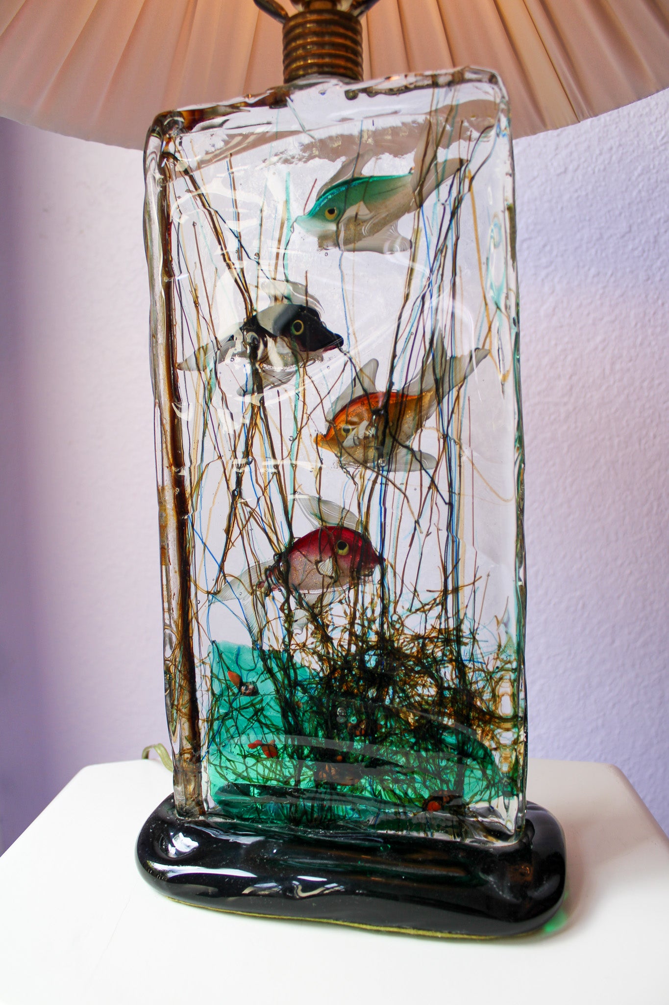 1950s Murano Glass Aquarium Lamp