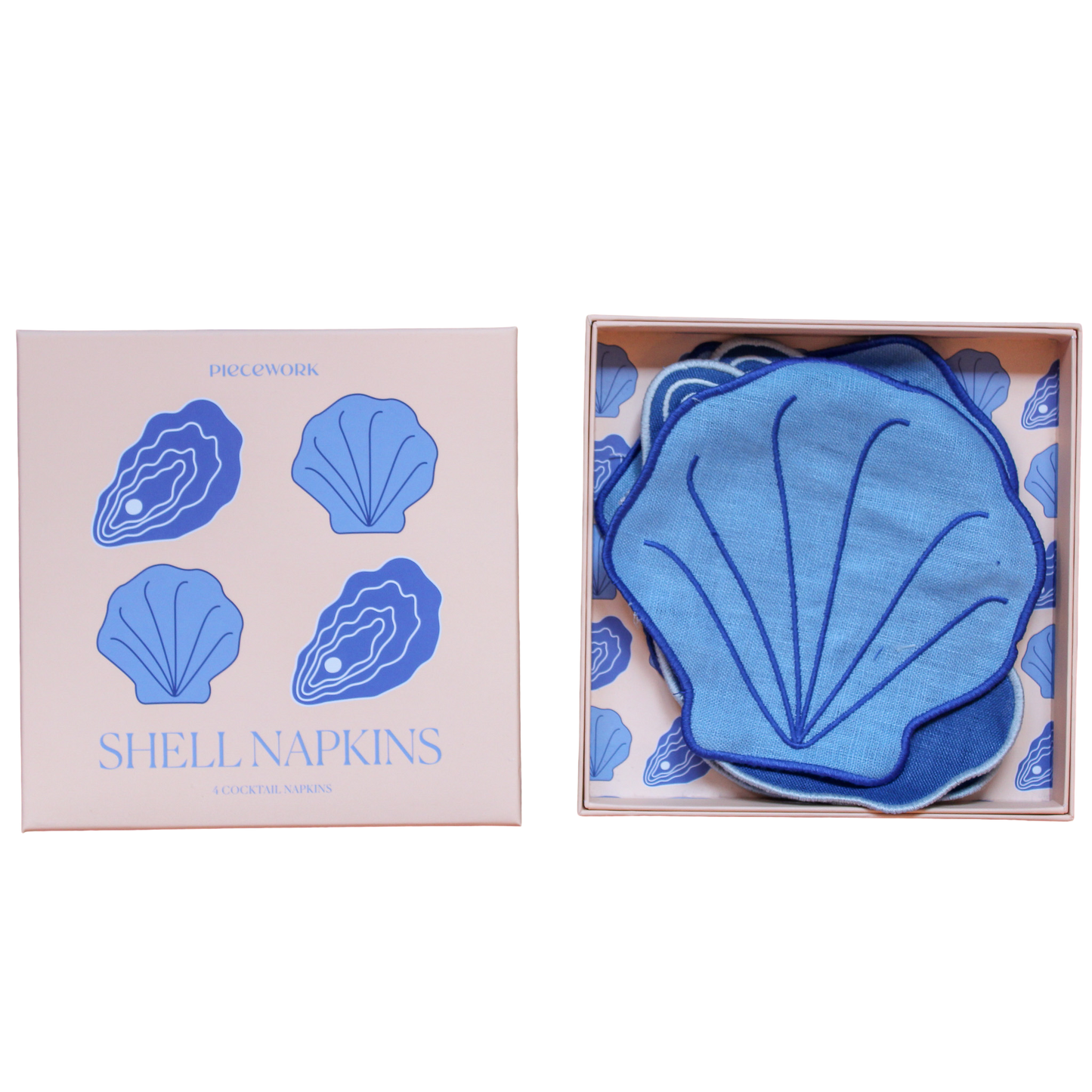 Shell Cocktail Napkins - Set Of 4
