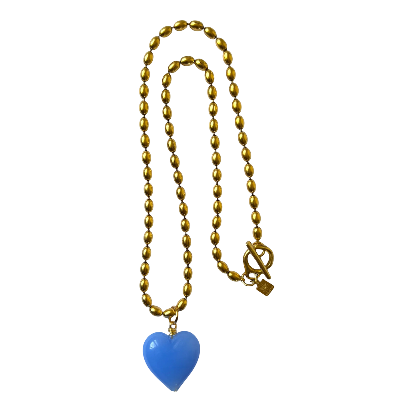 Bacio Murano Glass Heart Necklace