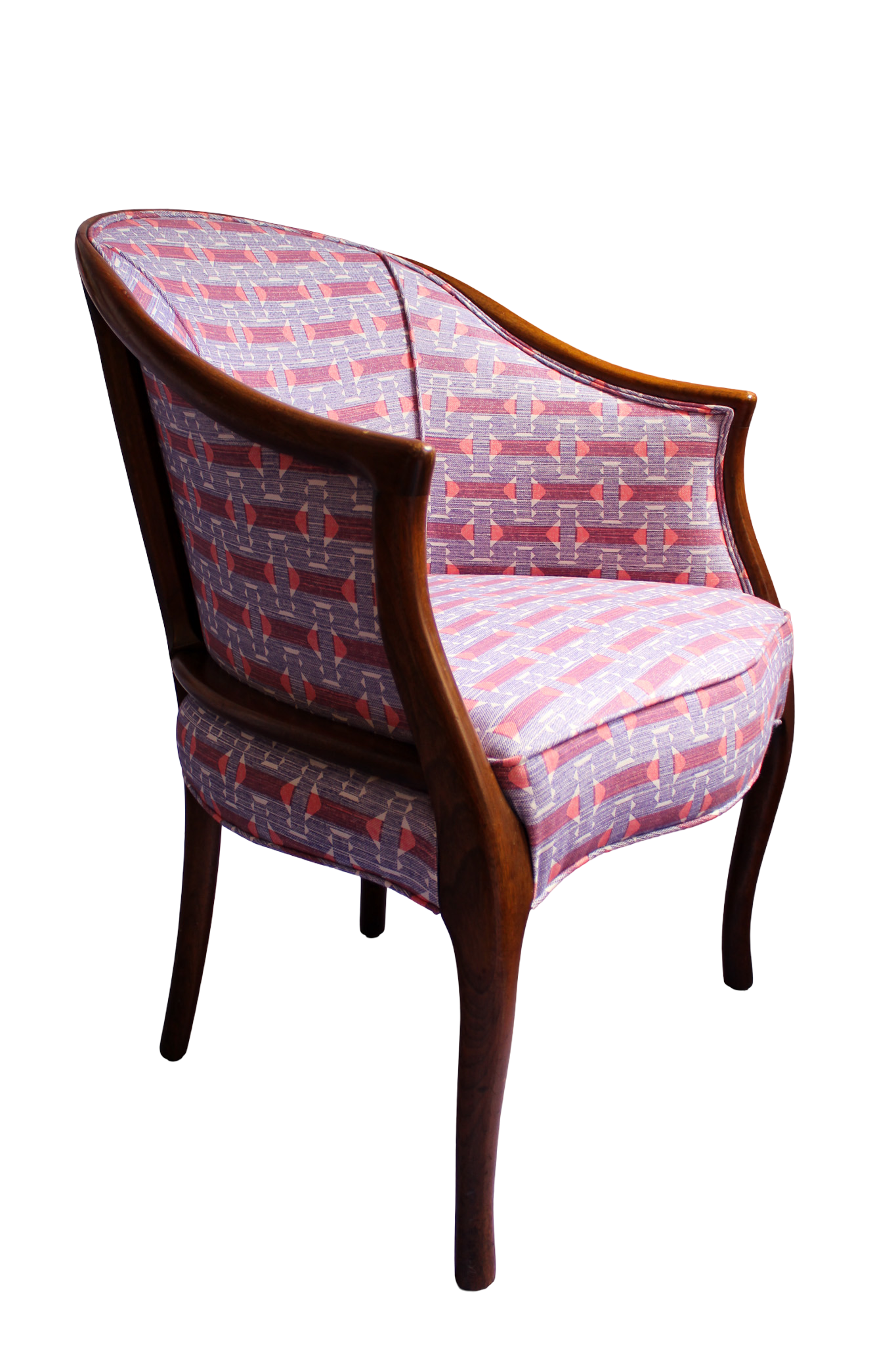Vintage 1960s Kittinger Furniture Chair in Fermoie Sicily Fabric