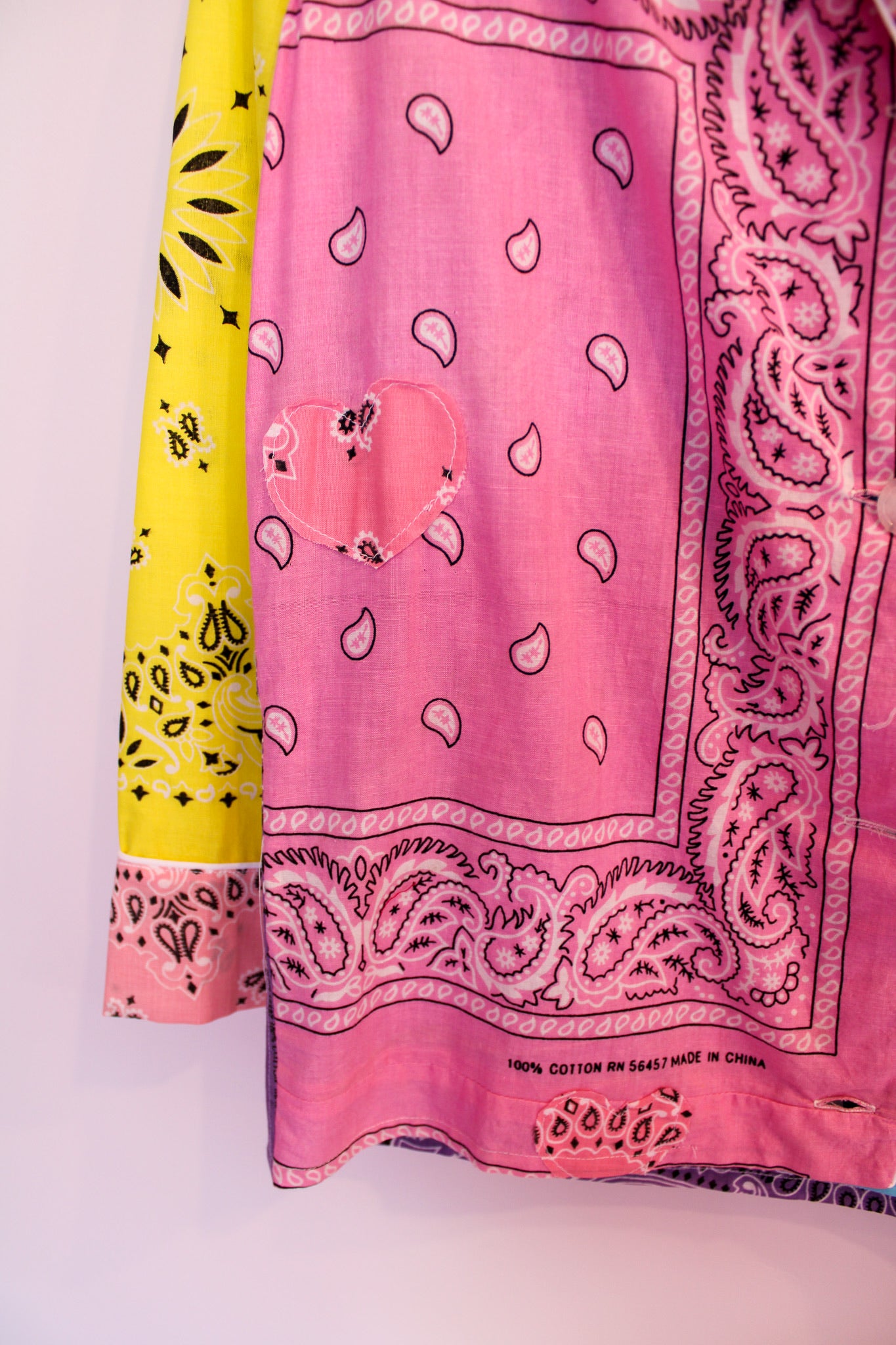 One of a Kind Patchwork Bandana Shirt - Multi