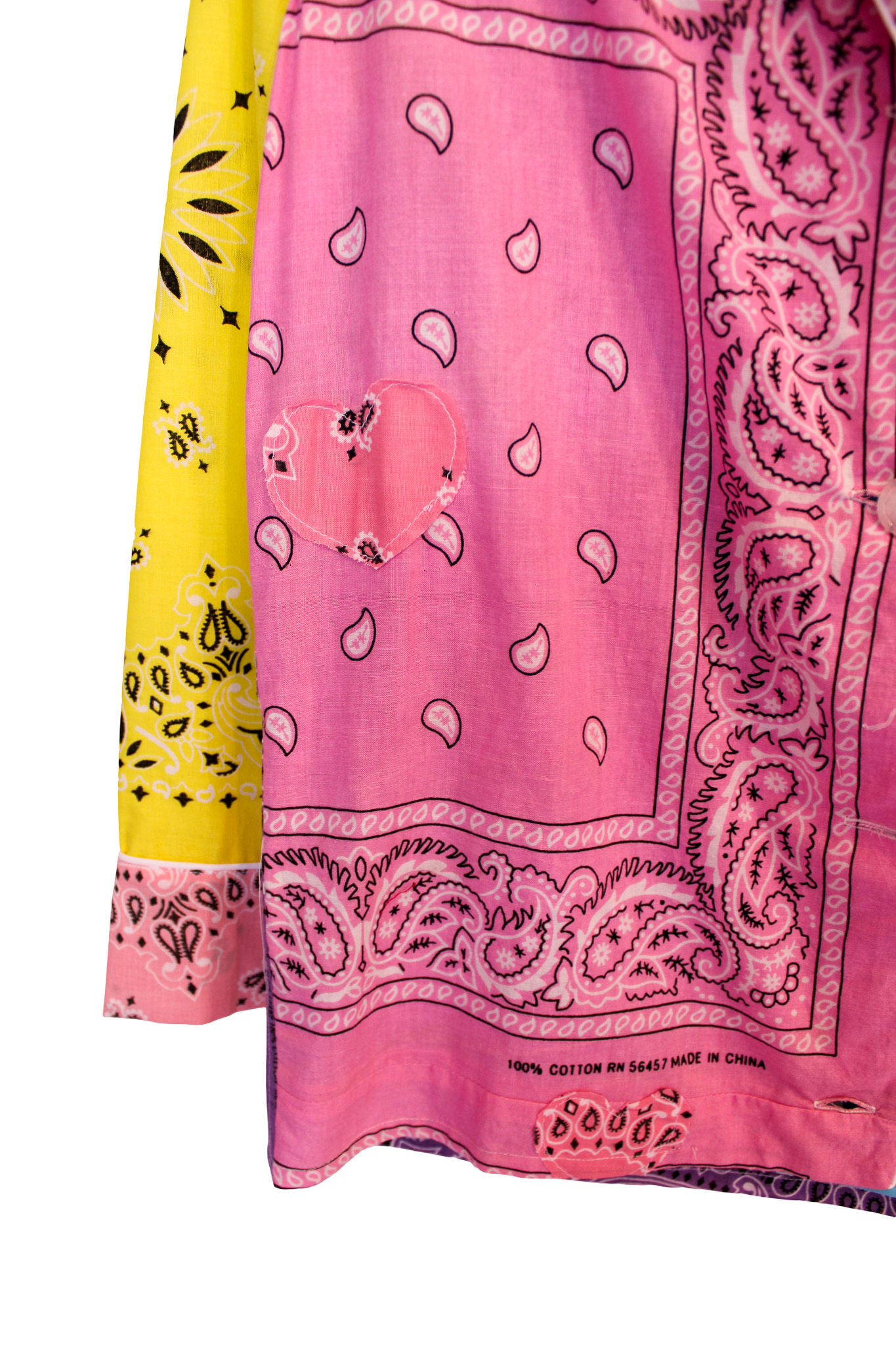 One of a Kind Patchwork Bandana Shirt - Multi