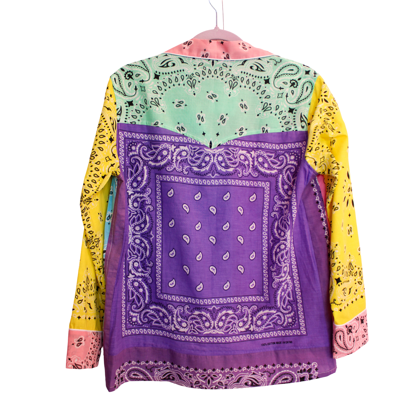 One of a Kind Patchwork Bandana Shirt - Multi