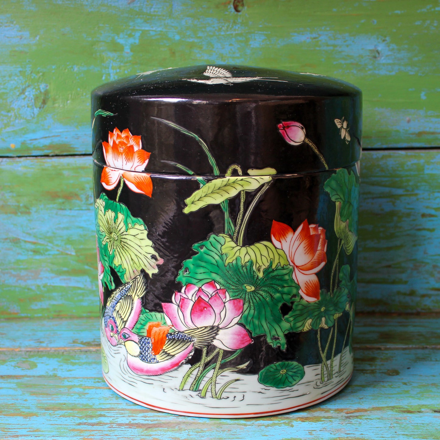Large Chinoiserie Ginger Jar