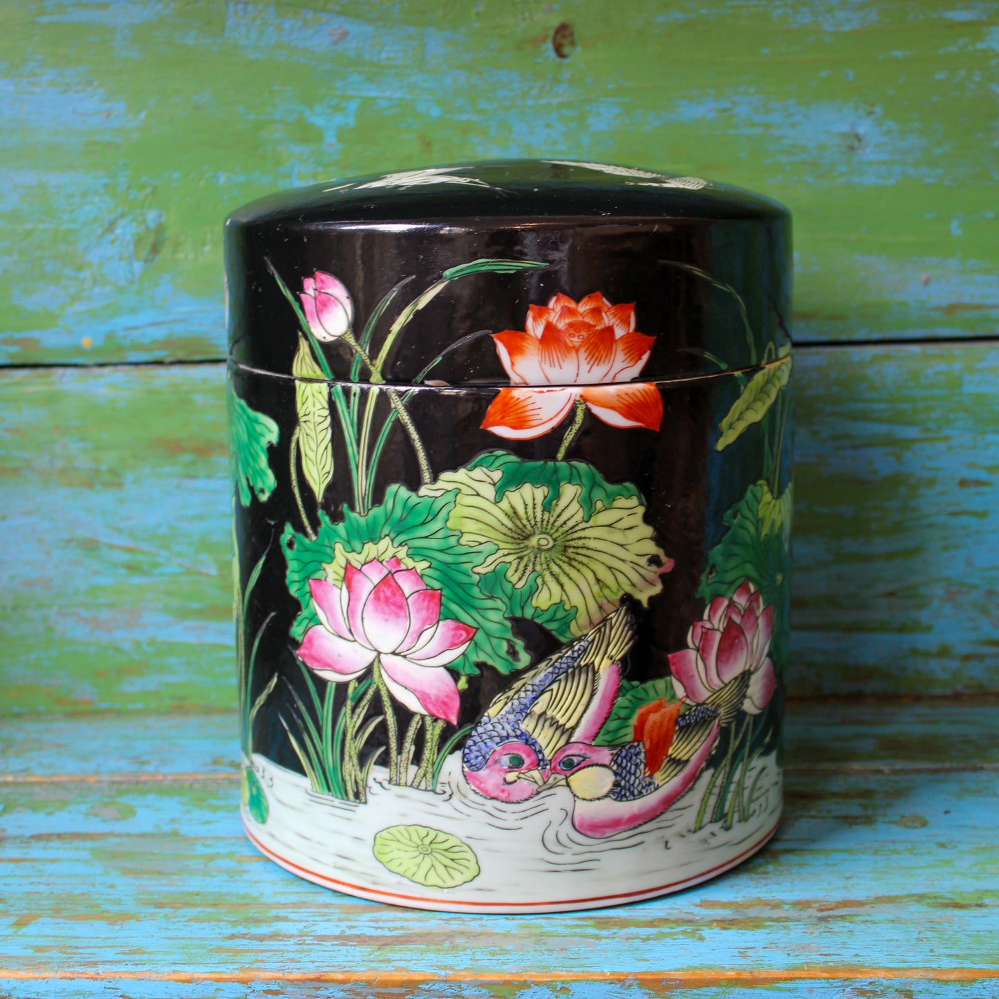 Large Chinoiserie Ginger Jar