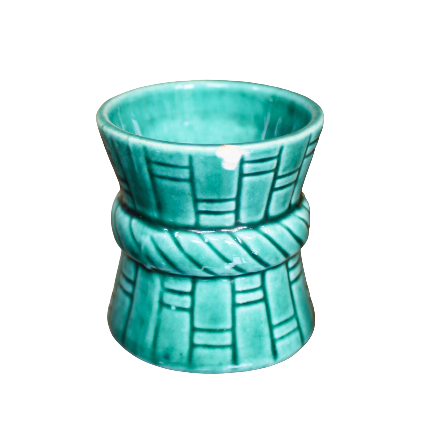 Mid-Century Aztec Calendar Bottle & 5 Shot Glasses