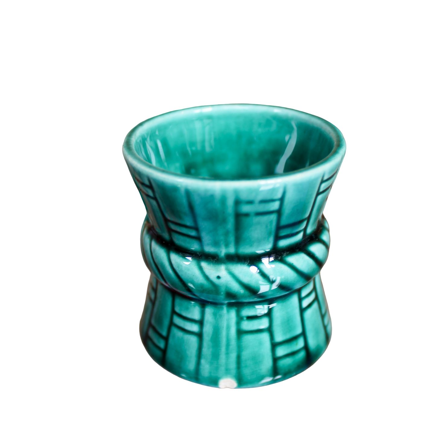 Mid-Century Aztec Calendar Bottle & 5 Shot Glasses