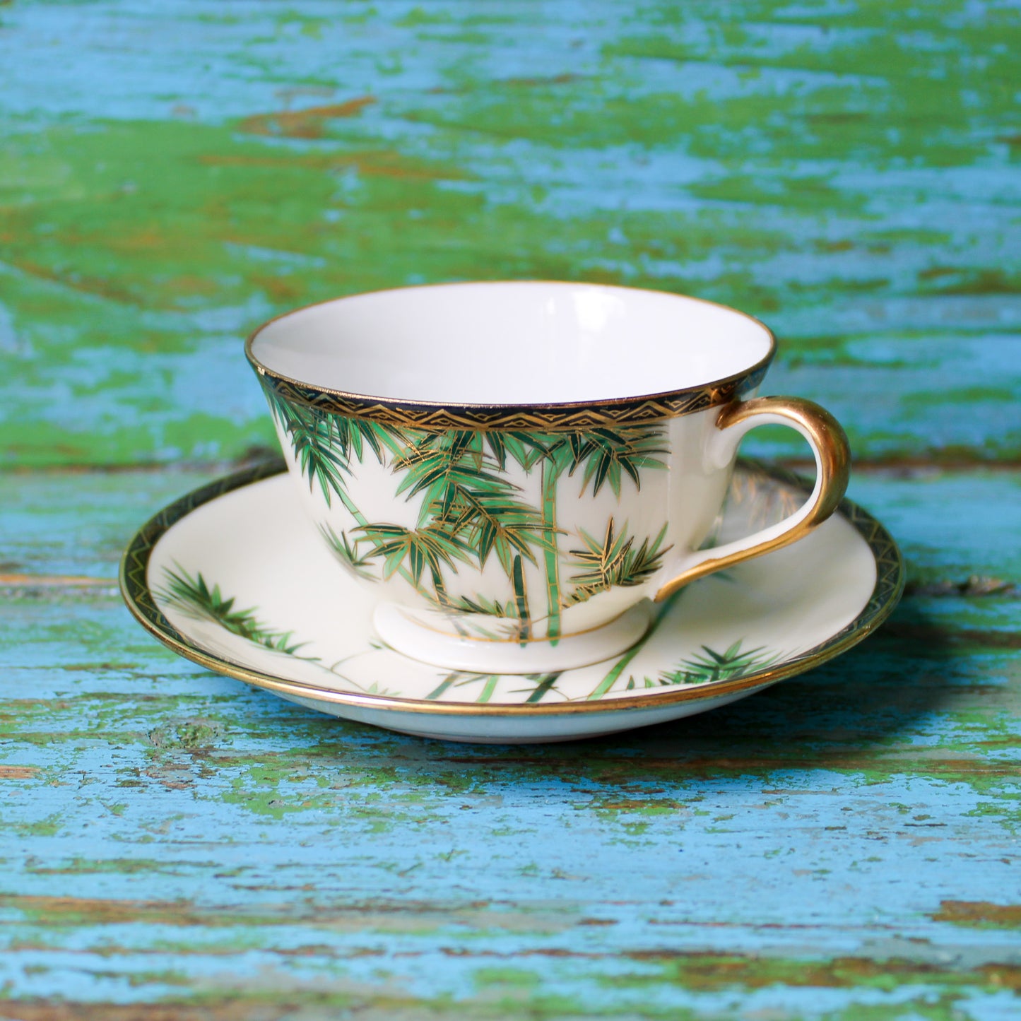 1960's Soko Japan Hand Painted Bone China Bamboo Pattern Dinnerware