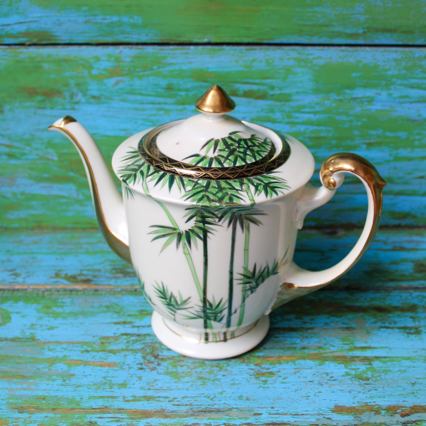 1960's Soko Japan Hand Painted Bone China Bamboo Pattern Dinnerware