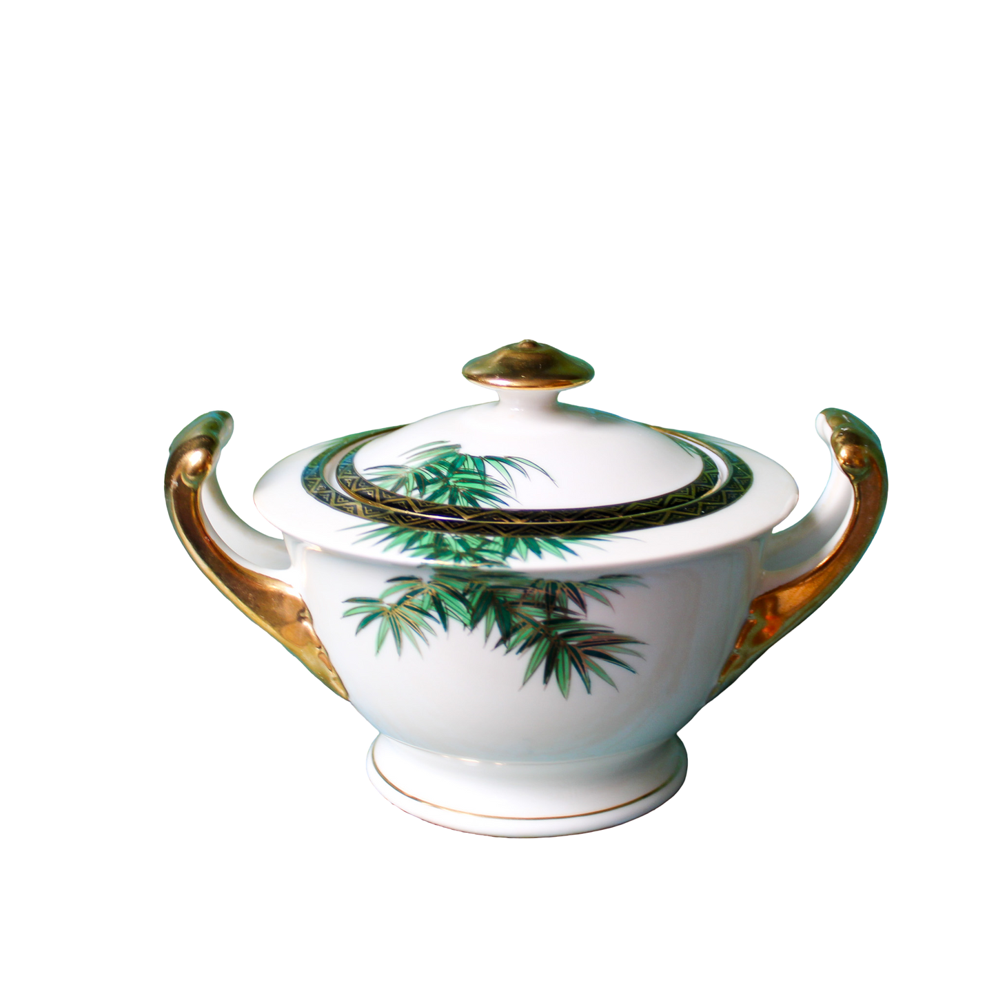 1960's Soko Japan Hand Painted Bone China Bamboo Pattern Dinnerware