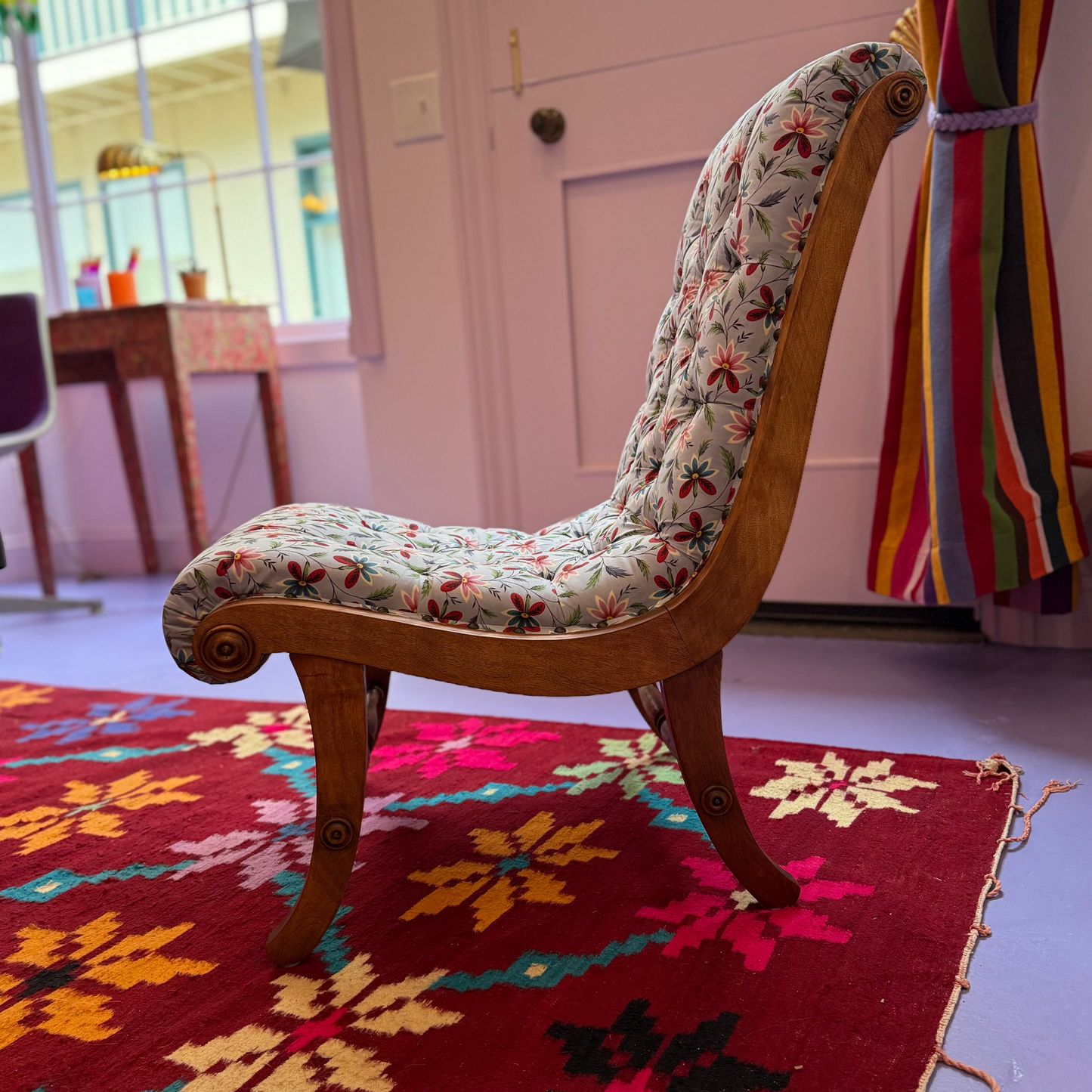 1950s Japanese Obi Lounge Chairs in Natacha Fabric - Set of 2