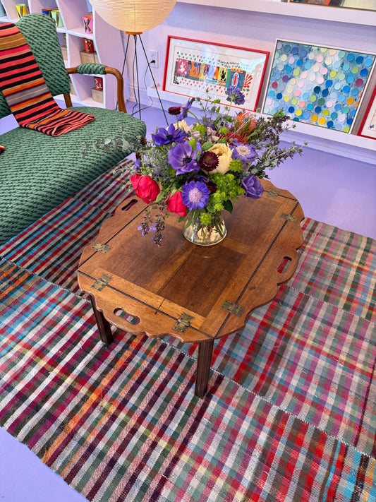 Antique English Butler's Tray Coffee Table