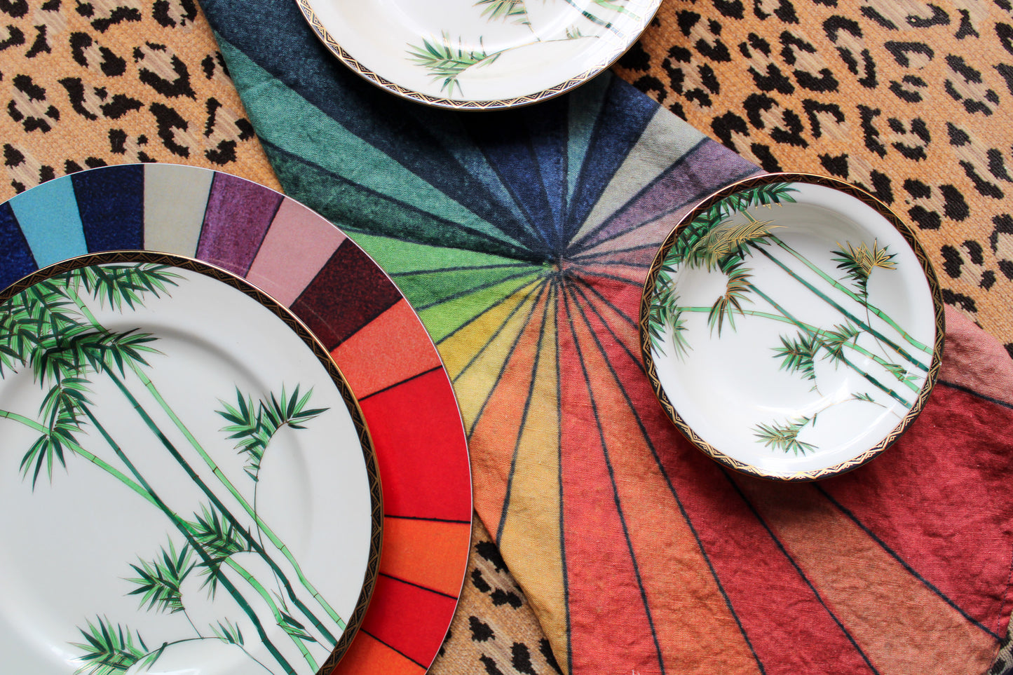 1960's Soko Japan Hand Painted Bone China Bamboo Pattern Dinnerware
