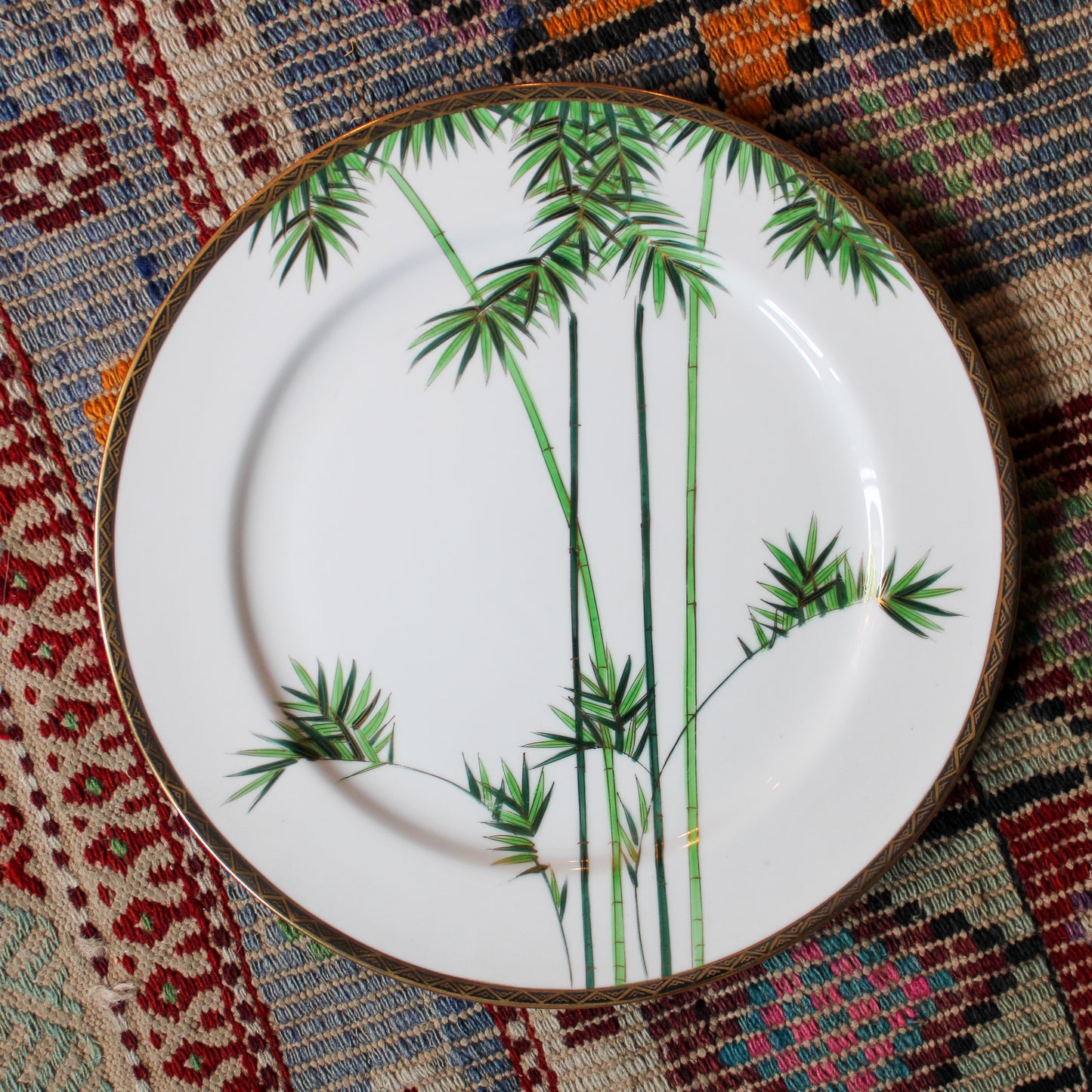 1960's Soko Japan Hand Painted Bone China Bamboo Pattern Dinnerware