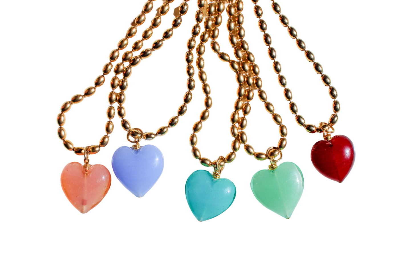 Bacio Murano Glass Heart Necklace
