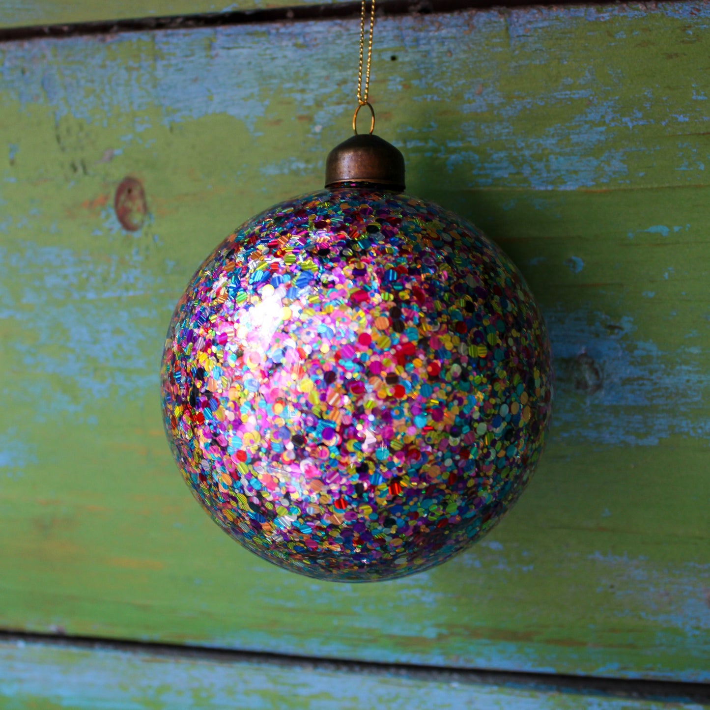 Glitter Confetti Bauble Ornaments
