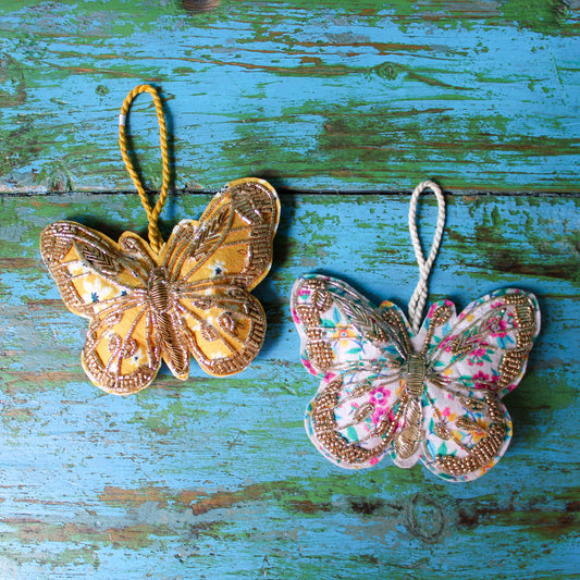 Beaded Butterfly Ornaments