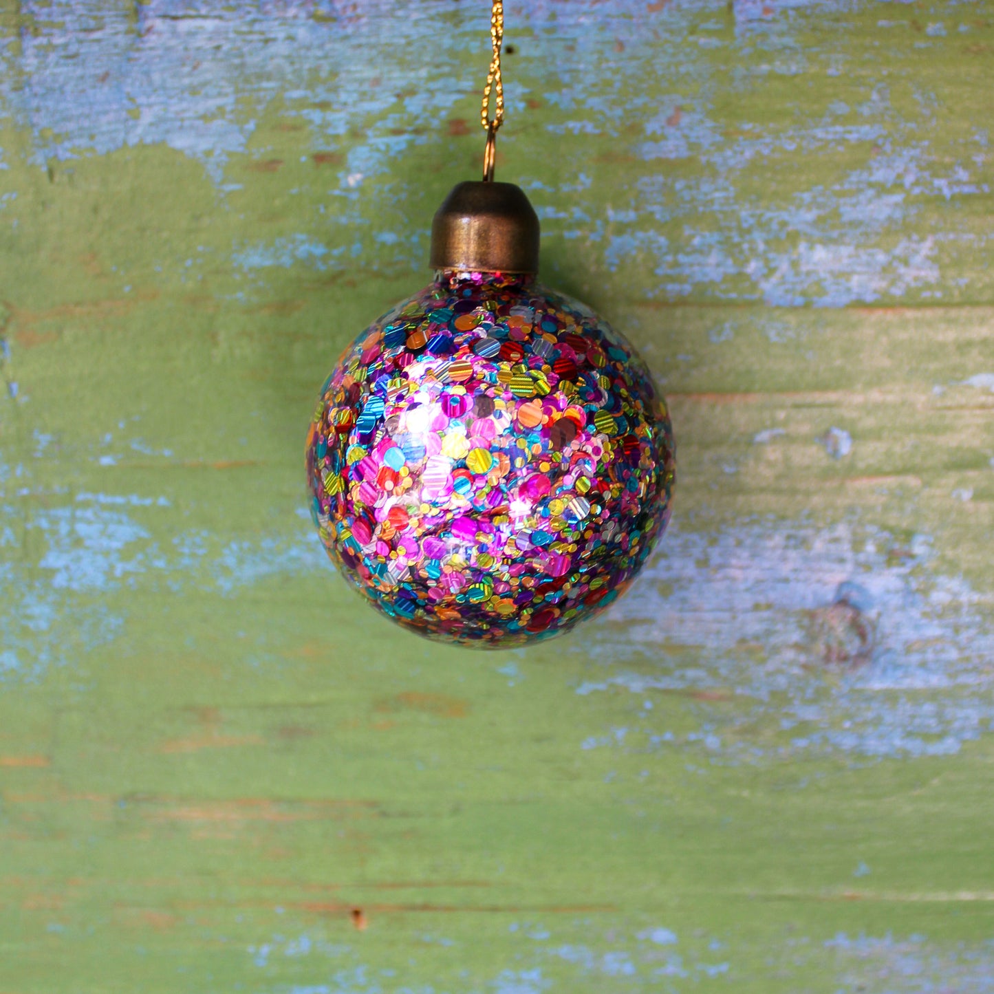 Glitter Confetti Bauble Ornaments