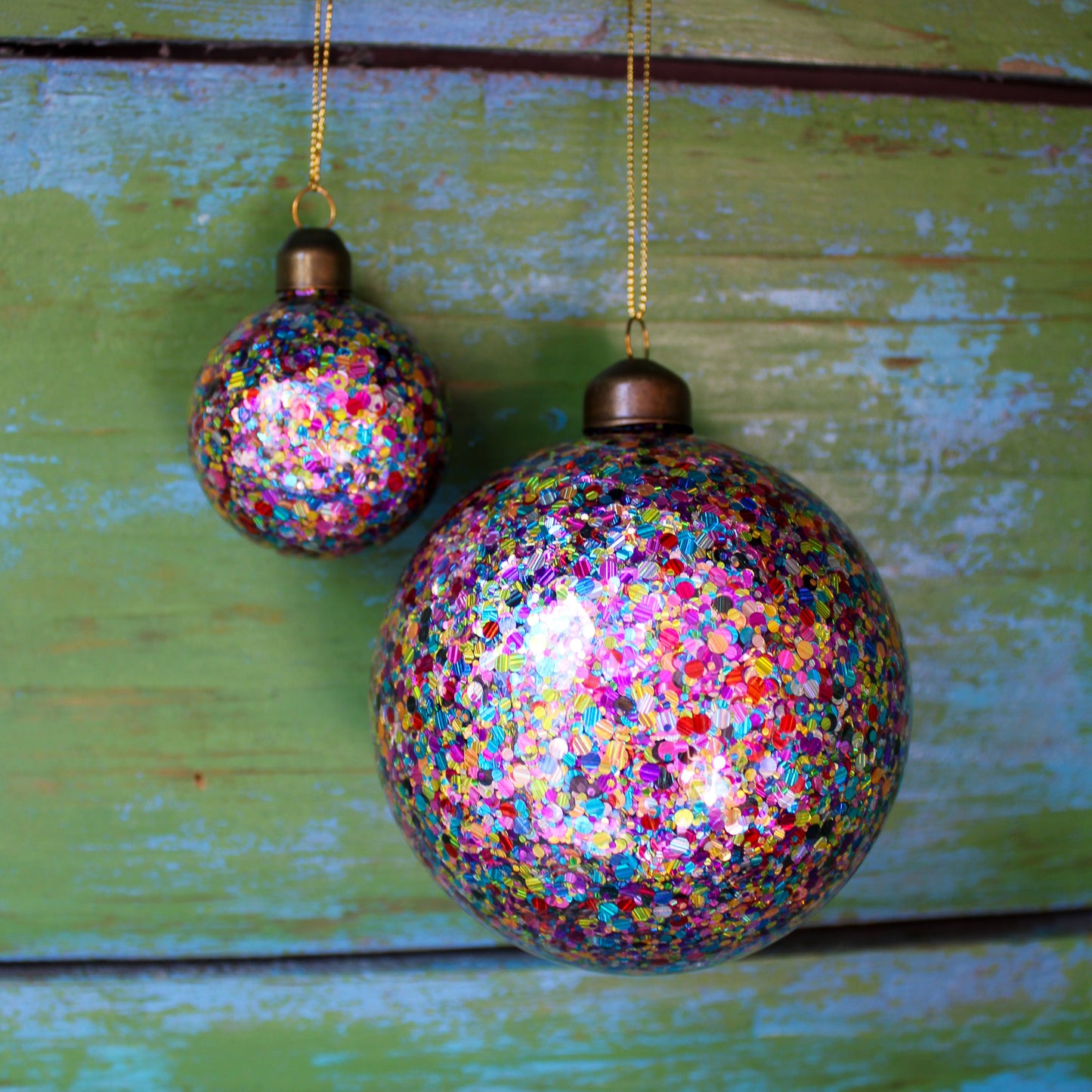 Glitter Confetti Bauble Ornaments