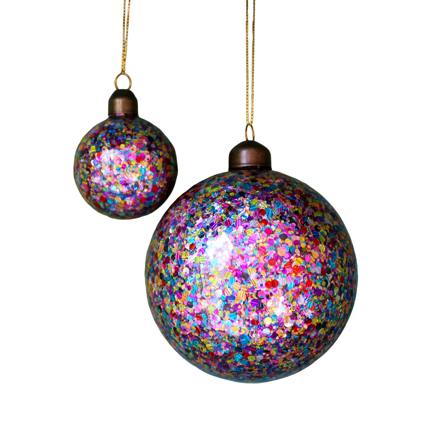 Glitter Confetti Bauble Ornaments