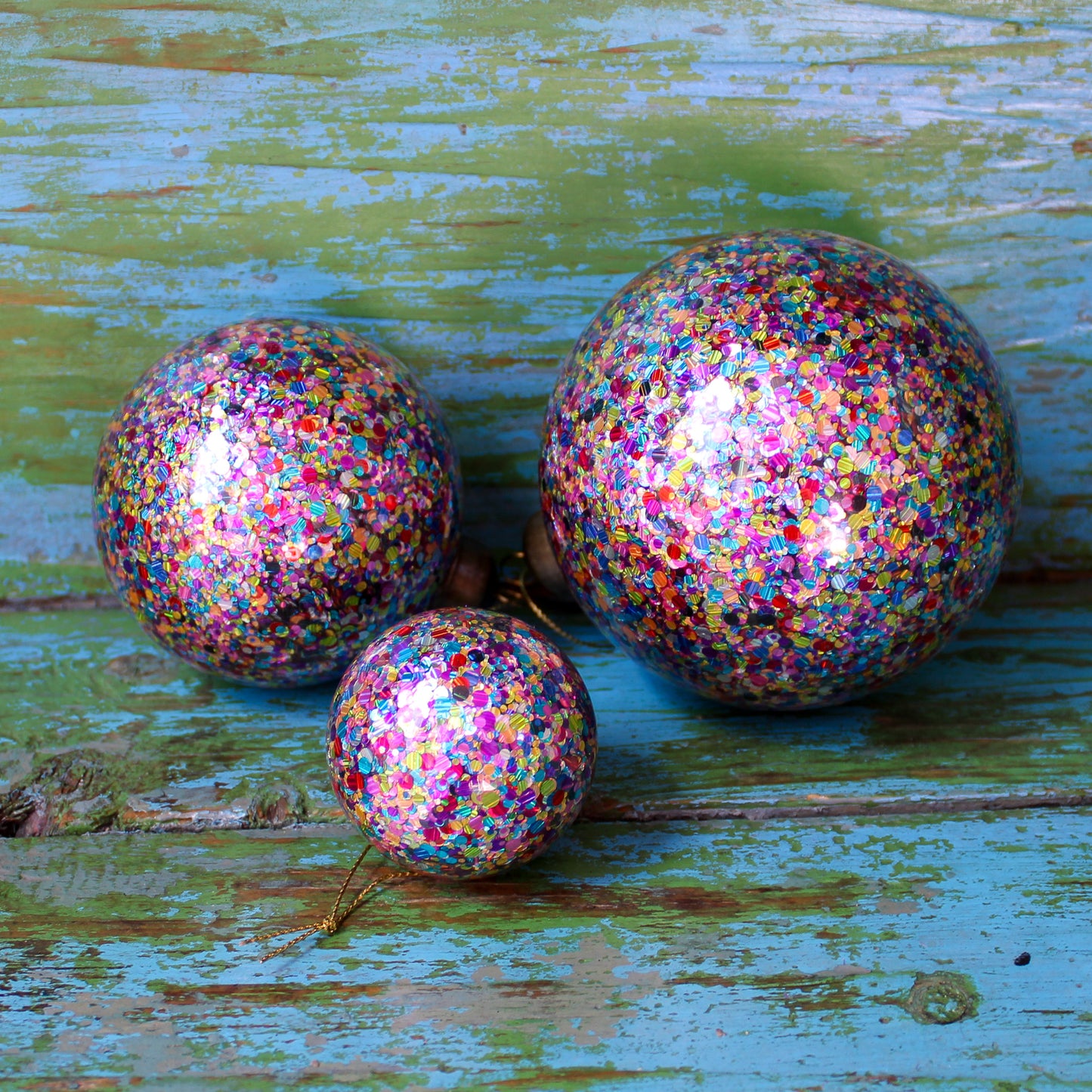 Glitter Confetti Bauble Ornaments