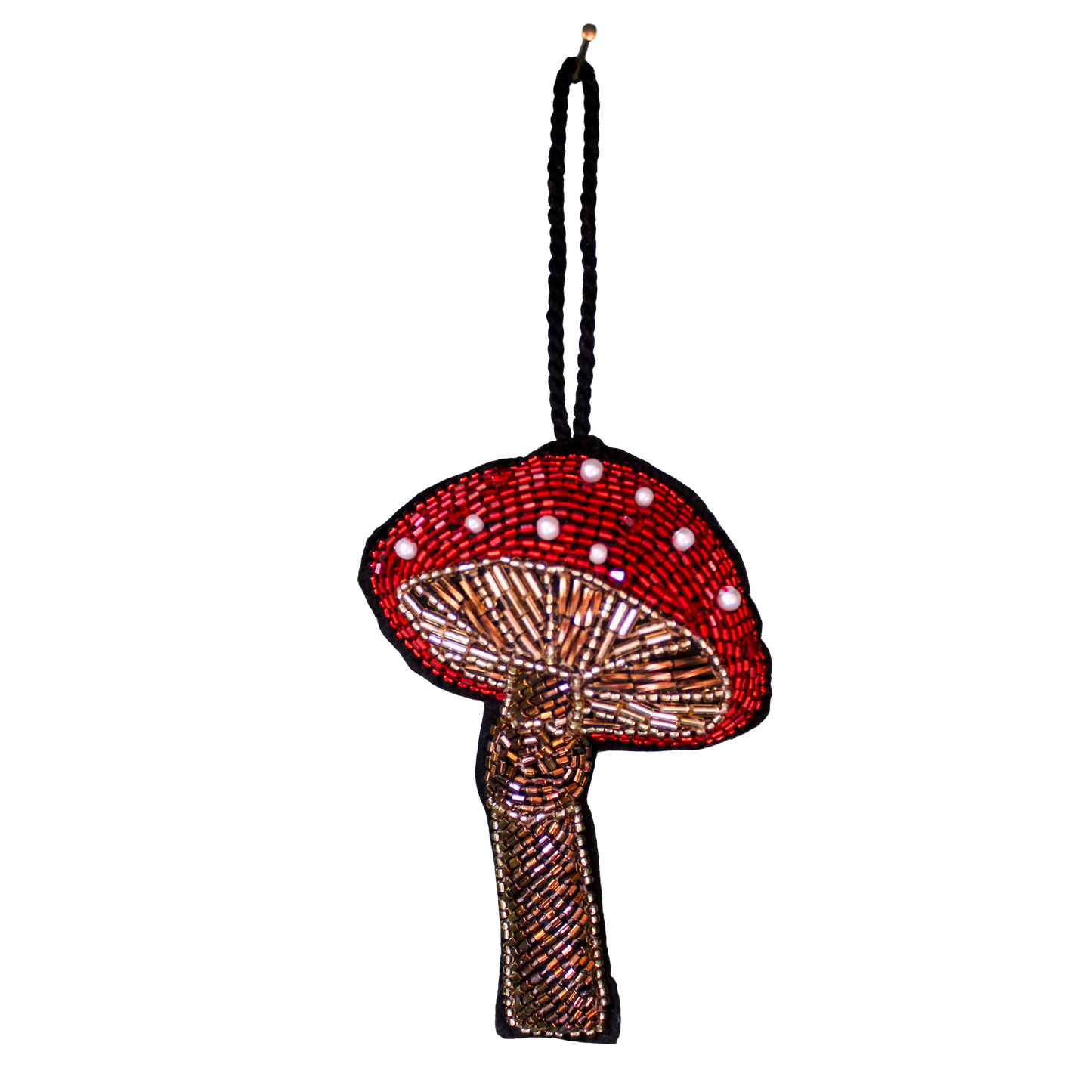 Beaded Mushroom Ornament