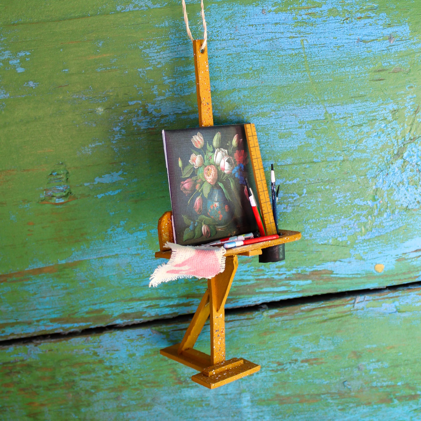 Artist's Work-in-Progress Easel Ornament