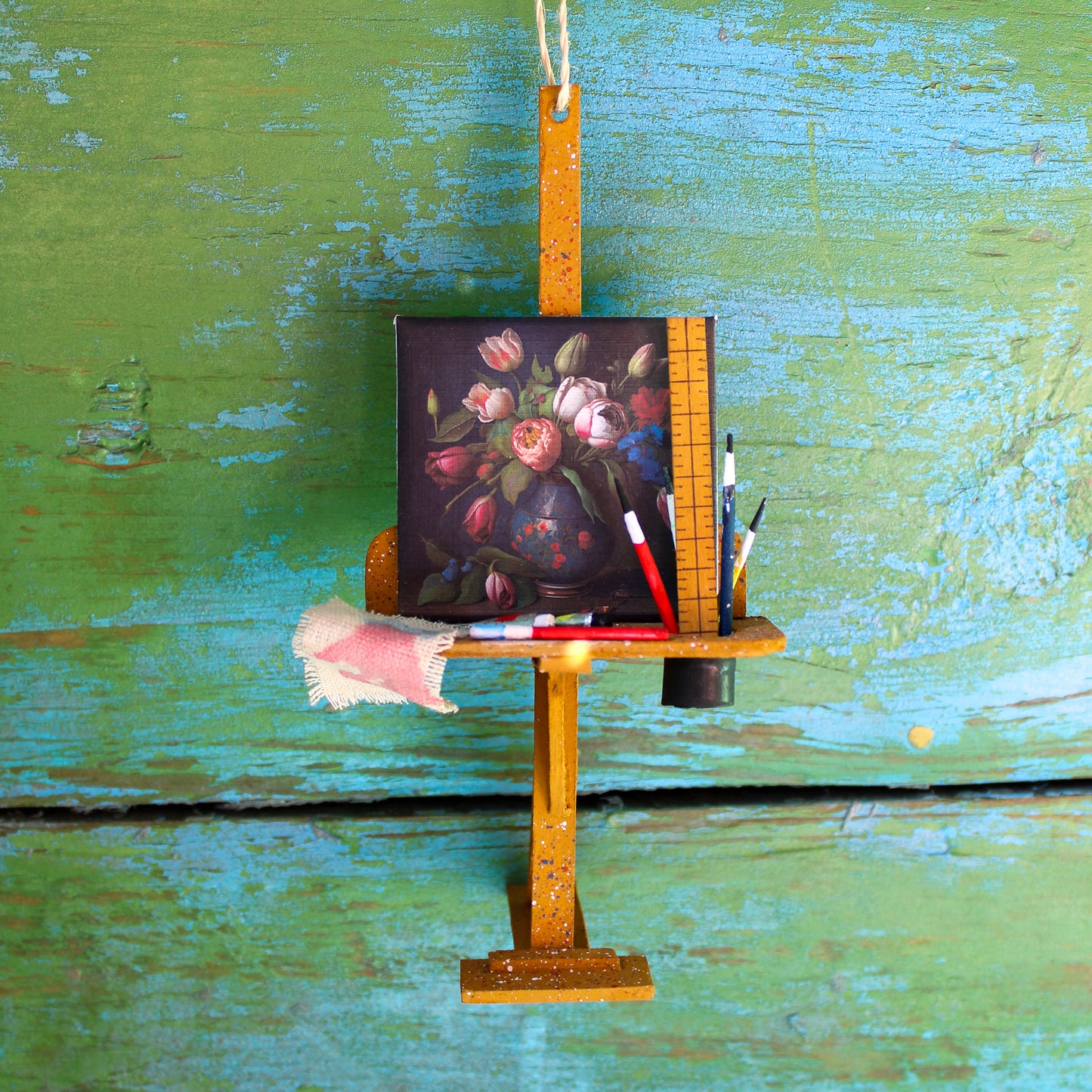 Artist's Work-in-Progress Easel Ornament