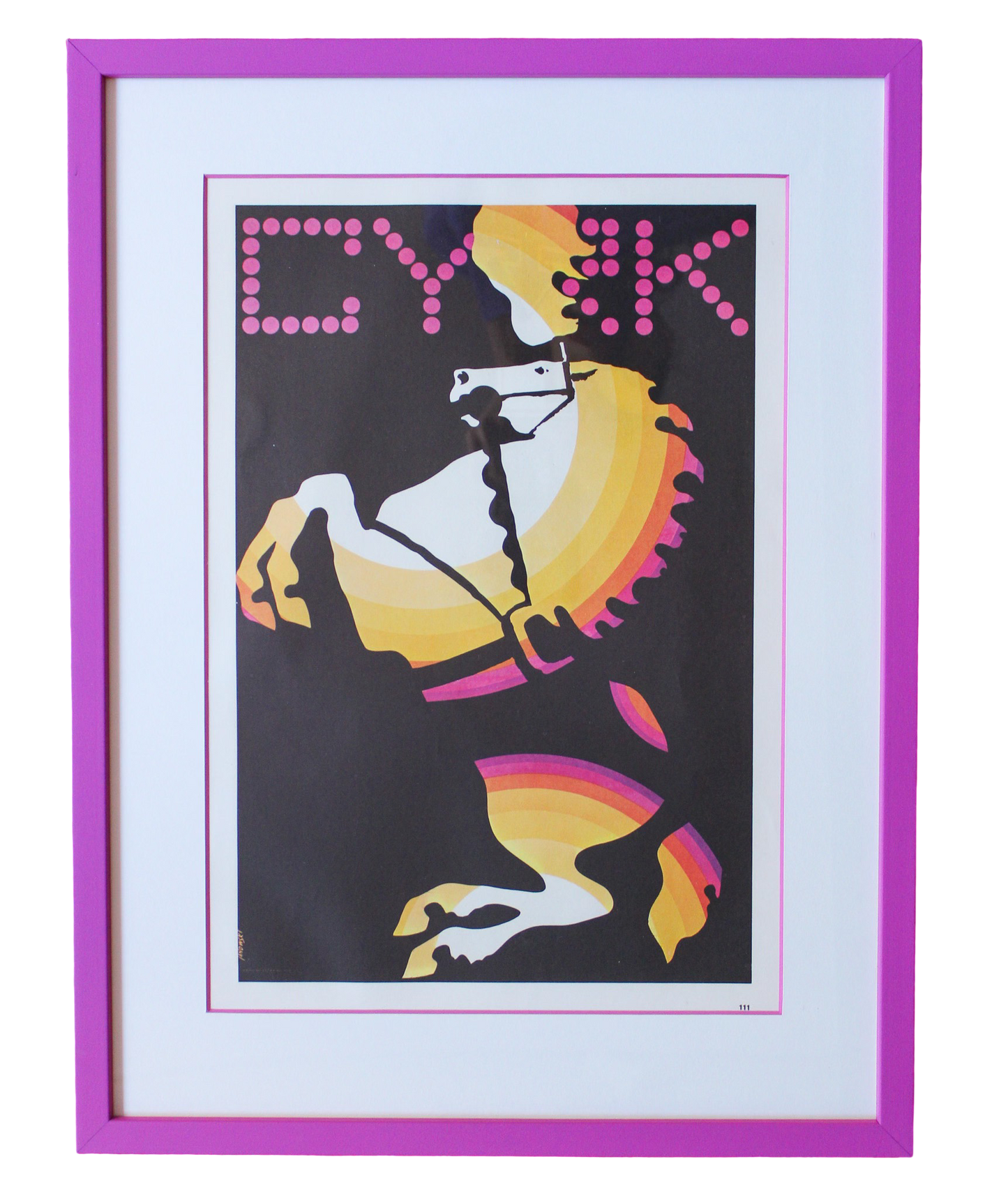 Framed Circus Poster Print - Rainbow Horse