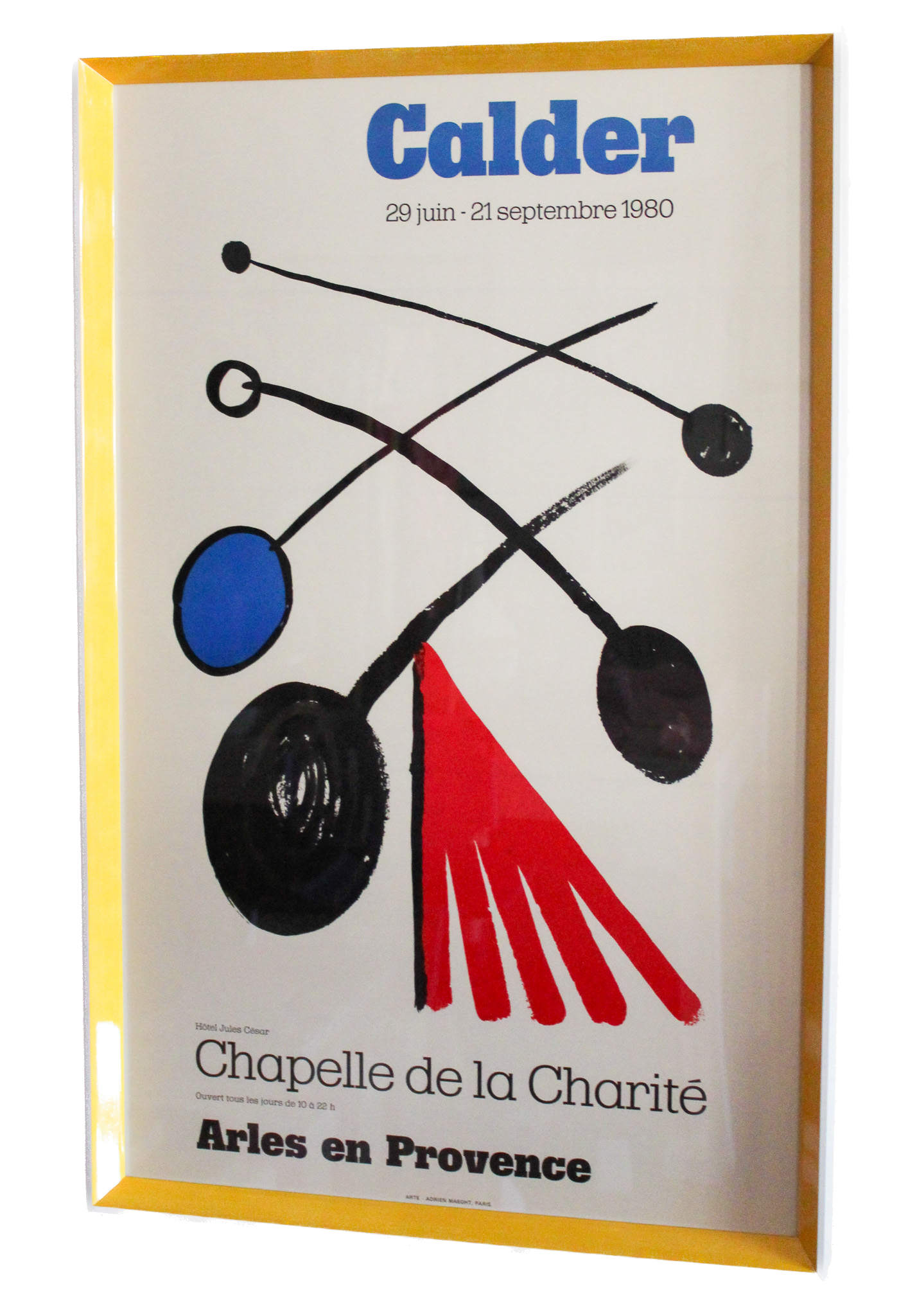 Framed Calder Exhibition Poster, Chapelle de la Charité