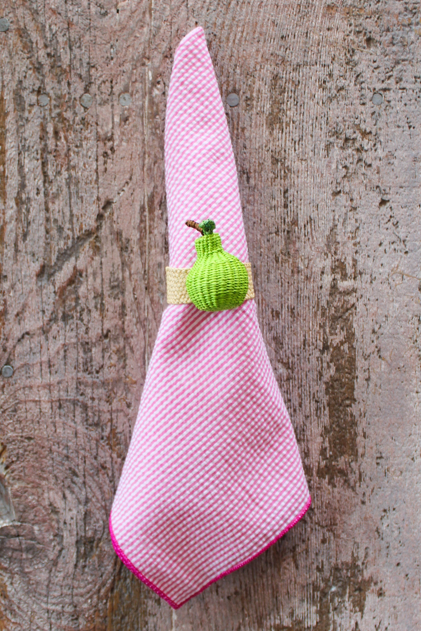 Woven Fruit Napkin Ring - Pear