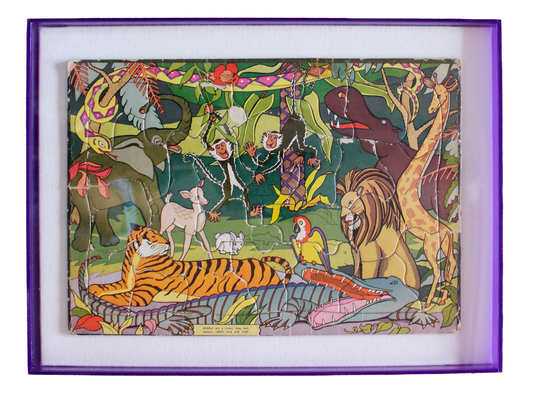 Framed Vintage Jungle Puzzle